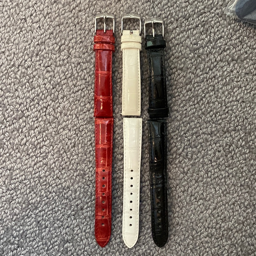 Michele Watch alligator wrist bands